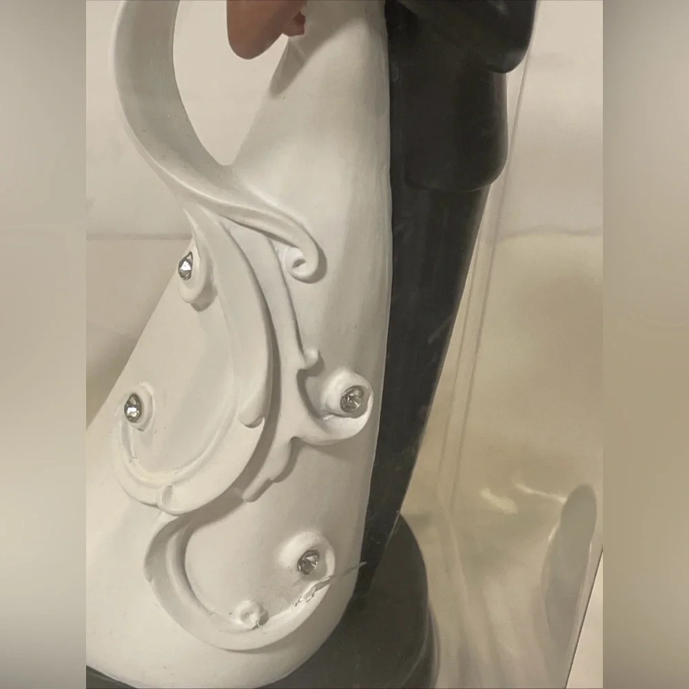 African American Bride & Groom Wedding Cake Topper 7” Resin New